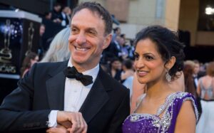 Mychael Danna and wife Aparna Bhargava on the red carpet, 85th Academy Awards, February 24 2013 Dolby Theater, Hollywood