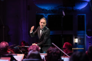Mychael Danna conducting the Czech National Symphony Orchestra April 2024, Prague